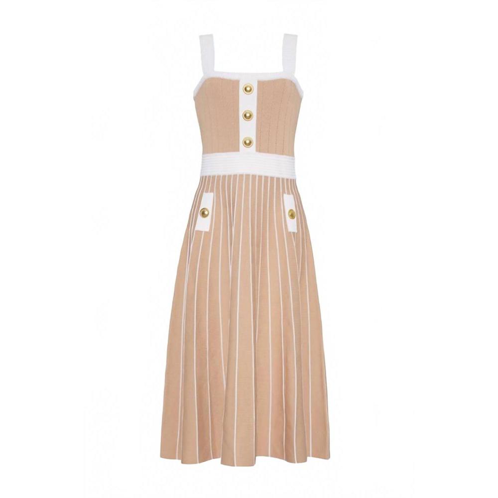 NEW CARA CARA aurora dress in tan ivory - Picture 3 of 3